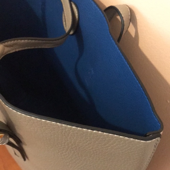 NWT-Vegan Smokey grey 4 piece satchel, pouch purse, key holder, rings! - Picture 6 of 14